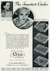 Bond Prints: Advert for Ciro jewellery 1934