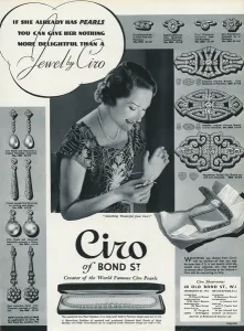 Bond Prints: Advert for Ciro jewellery 1936
