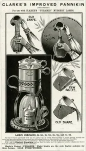 Feeding Prints: Advert for Clarkes babies food warmer 1892