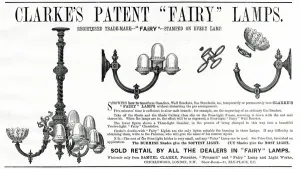 Mark Prints: Advert for Clarkes Patent Fairy lamps 1888