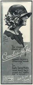 Eyes Prints: Advert for Condor hats 1923