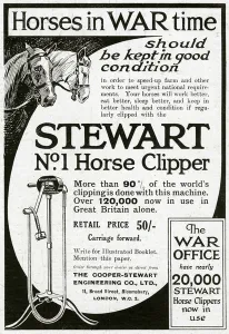 Mar17 Prints: Advert for Copper-Stewart horse clipper 1918