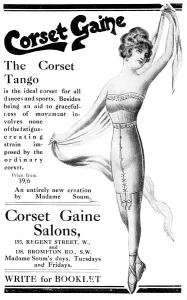 Corset Prints: An advertisement for Corset Gaines tango corset