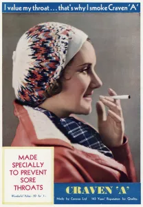 Tobacco Prints: Advert for Craven A cigarettes 1931