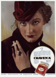 Seductive Prints: Advert for Craven A cigarettes 1935