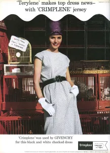 Jersey Prints: Advertisement for Crimplene fabric