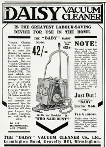 Household Prints: Advert for Daisy vacuum cleaner 1912