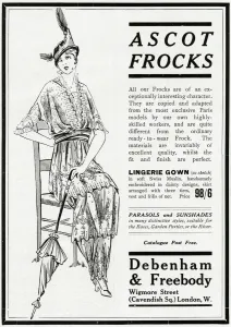 Frocks Prints: Advert for Debenham & Freebody Ascot frocks 1914