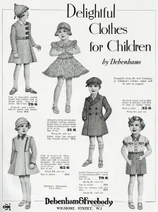 Straw Prints: Advert for Debenham & Freebody childrens clothes 1937
