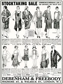 Twenties Prints: Advert for Debenham & Freebody clothing sale 1929 Advert for Debenham & Freebody