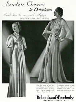 Negligee Prints: Advert for Debenham & Freebody dressing gown & negligee 1937