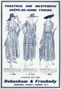 Frocks Prints: Advert for Debenham & Freebody frocks 1917