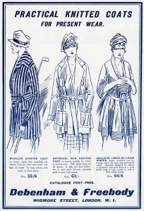 Loose Prints: Advert in Debenham & Freebody knitted coats 1917
