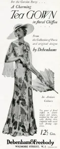 Frocks Prints: Advert for Debenham & Freebody tea gown 1933