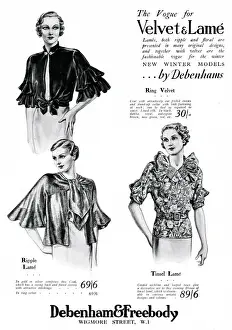 Blouse Prints: Advert for Debenham & Freebody womens clothing 1934 Advert for Debenham & Freebody