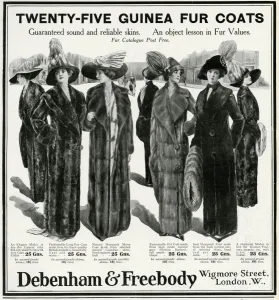 Debenham Prints: Advert for Debenham & Freebody womens furs 1911