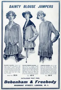 Loose Prints: Advert for Debenham & Freebody womens garments 1917