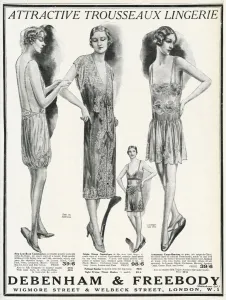 Ivory Prints: Advert for Debenham & Freebody womens lingerie 1929