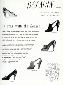 Shoes Prints: Advert for Delman shoes 1937