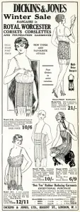 Dickins Prints: Advert for Dickins & Jones corsets