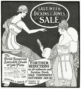 Jones Prints: Advert for Dickins & Jones sale