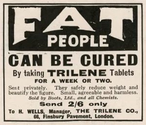 Cure Prints: Advertisment for diet pills