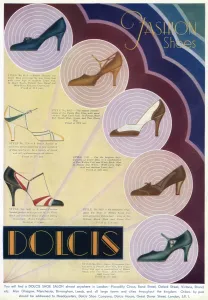 Featuring Prints: Advert for Dolcis court shoes