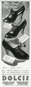 Suede Prints: Advert for Dolcis shoes 1936