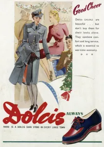 Dolcis Prints: Advert for Dolcis shoes 1943