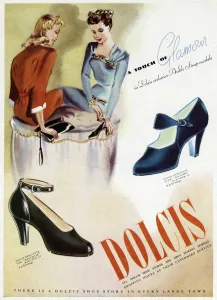 Heel Prints: Advert for Dolcis shoes 1946