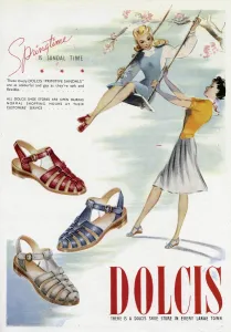 Dolcis Prints: Advert for Dolcis shoes 1946
