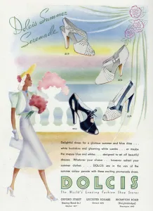 Dolcis Prints: Advert for Dolcis womens shoes 1938