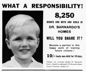 Donations Prints: Advert for Dr. Barnardos homes 1941