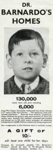Donations Prints: Advert for Dr. Barnardos homes 1943