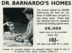 : Advert for Dr. Barnardos homes 1944