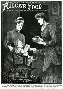 Toddler Prints: Advert for Dr Ridges food 1886