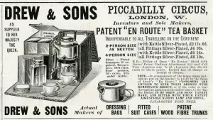 Kettle Prints: Advert for Drew & Sons tea basket 1896