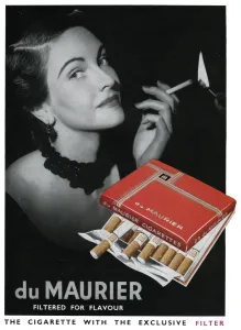 Cigarette Prints: Advert for Du Maurier cigarettes 1951