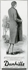 Tweed Prints: Advert for Dunhill women coats 1930