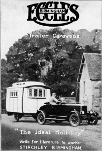 Caravan Prints: Advertisement for Eccles caravan