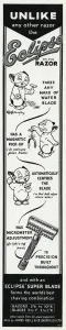 Eclipse Prints: Advert for Eclipse razors 1940