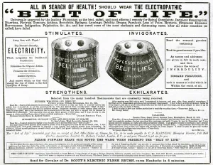 Cure Prints: Advert for Electropathic Belt of Life 1882