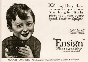 Photography Prints: Advert for Ensign camera 1919