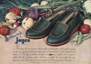 Joyce Prints: Advert for Estancia by Joyce California shoes 1943