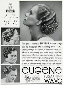 Hair Prints: Advert for Eugene permanant hair waves & curls 1937