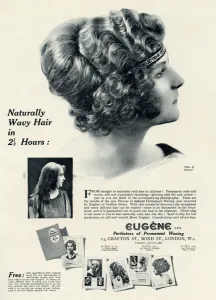 Salon Prints: Advert for Eugene permanant hair waving 1923