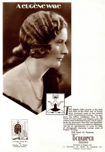 Twenties Prints: Advert for Eugene permanant hair waving 1929