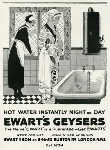 Heater Prints: Advert for Ewarts Geysers 1923