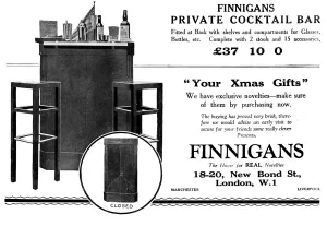 Parties Prints: Advert for Finnigans, New Bond Street, London, W1