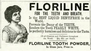 Powder Prints: Advert for Floriline liquid for teeth and breath 1897